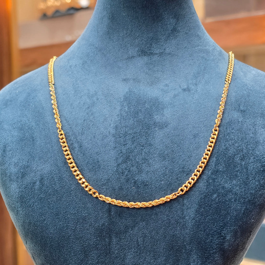 chaine 2 en 1 or 18 carats