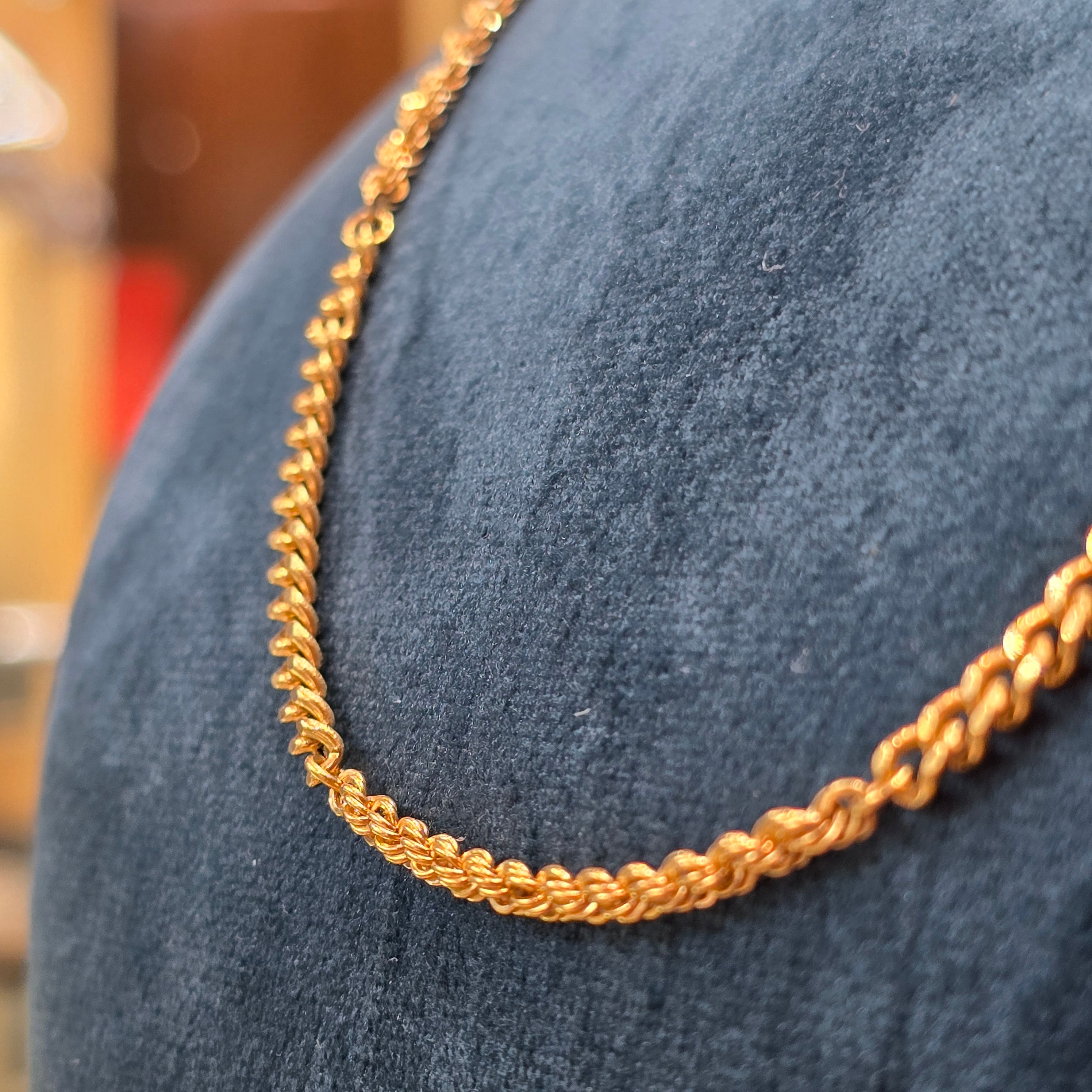 chaine 2 en 1 or 18 carats