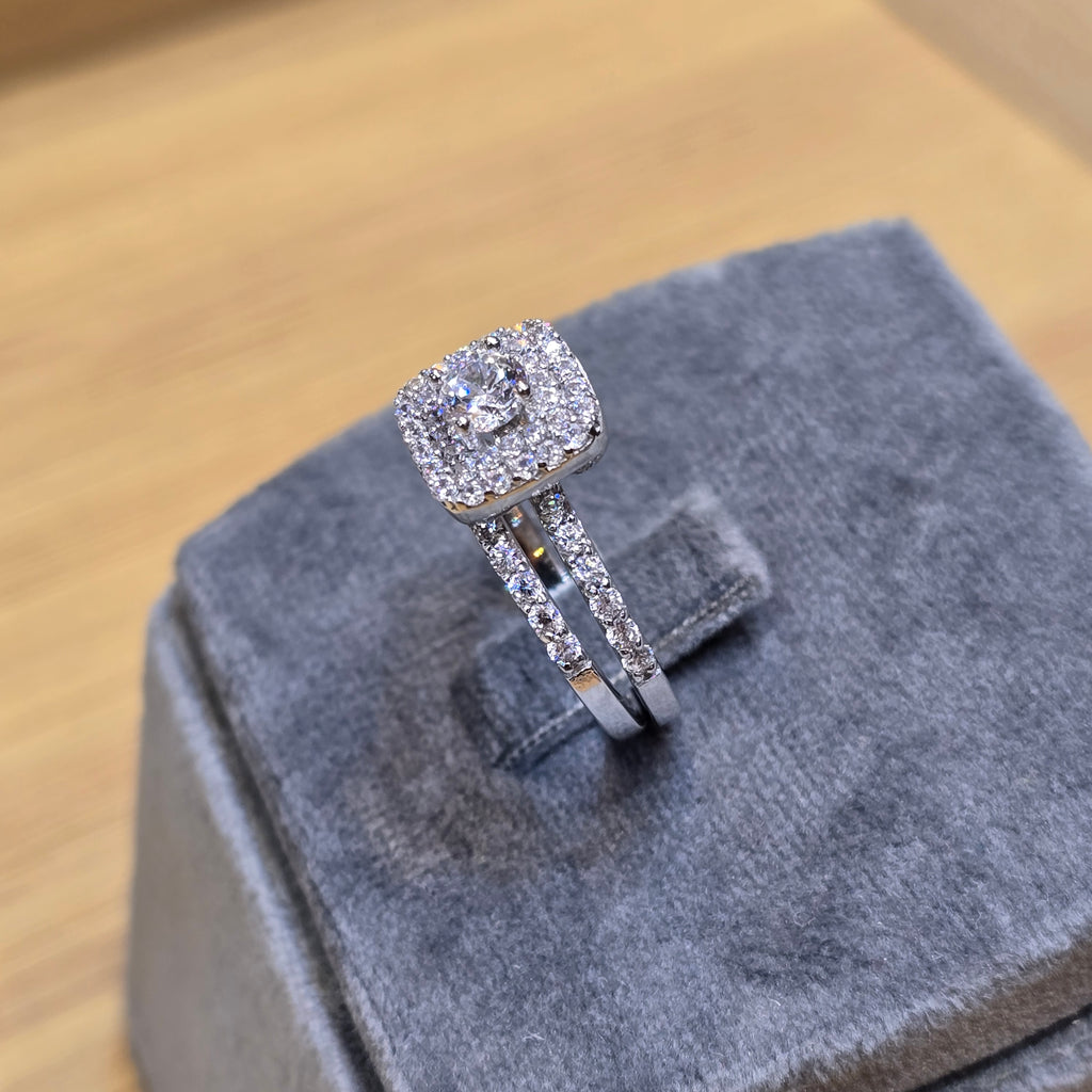 Bague mariage en or blanc 18 carats